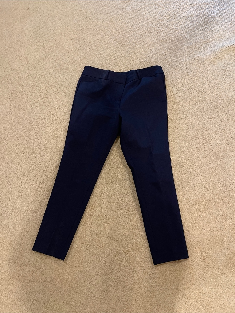 LOFT Navy Slim Ankle Trousers - Classic Workwear